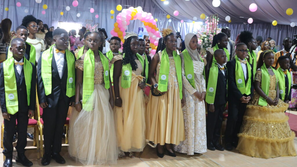 Later in the day, the spotlight turned to the Year 6 Graduation Ceremony, as pupils processed in gold-themed attire, girls in elegant gold dresses, and boys in smart black suits with gold bow ties.